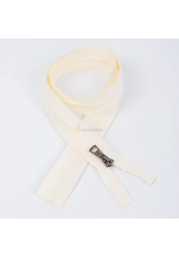 80cm Krem Kemik Dişli Fermuar