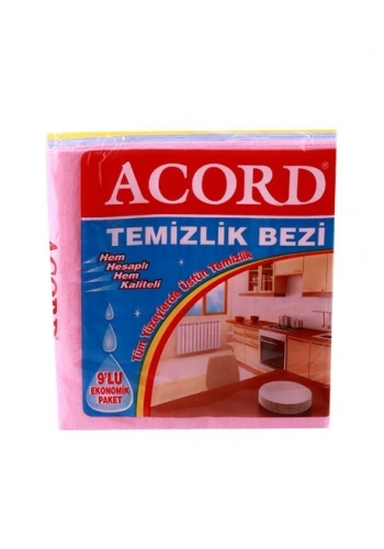 Acord 9lu Temizlik Bezi 35x37 cm (1 Paket)
