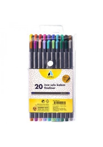 Adel Fineliner İnce Uçlu Kalem 20li Set