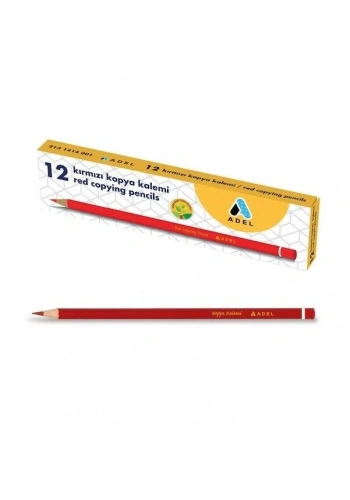 Adel Kırmızı Kopya Kalemi 12 Adet