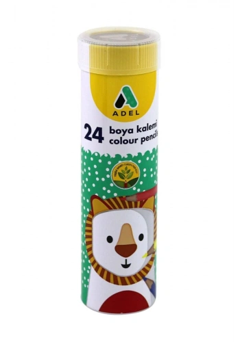 Adel Kuru Boya Kalemi 24 Renk Metal Tüp