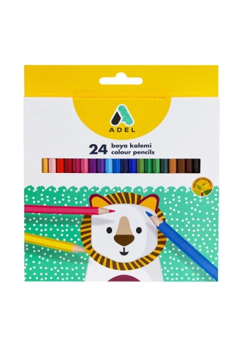 Adel Kuru Boya Kalemi 24 Renk Tam Boy
