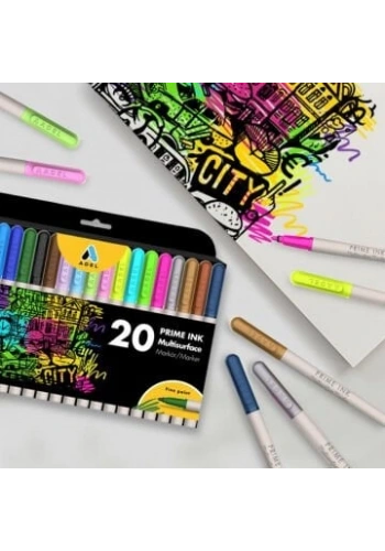 ADEL PRIME 20 RENK KARMA MULTİSURFACE BOLDLINER KALEM 2201000107