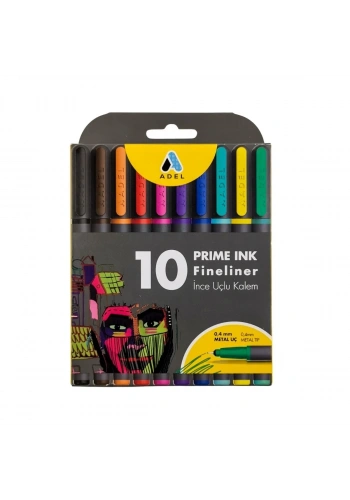 Adel Prime Ink Fineliner 0.4mm 10lu Klasik