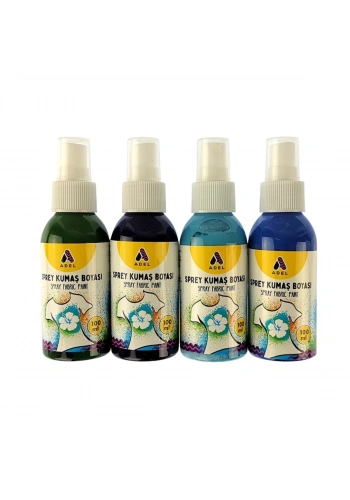 Adel Sprey Kumaş Boya 4x100ml Klasik Renkler 2