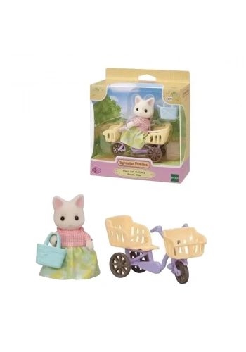 Adore Oyuncak Sylvanian families Çiçekli Kedi Anne Ve Bisiklet ESE5680