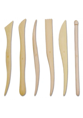 Ahşap Ebeşuar Modelaj Seti 6 Parça 15 cm.