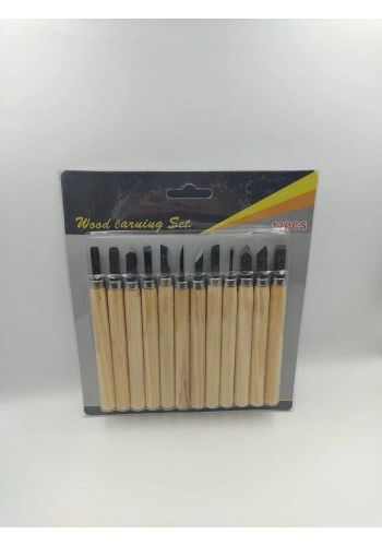 Ahşap Oyma Seti 12 Parça