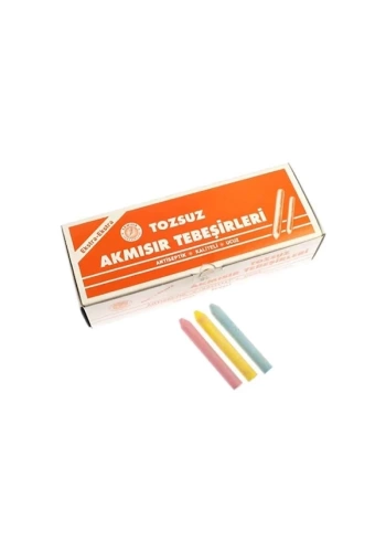 Akmısır Tebeşir Tozsuz 100 LÜ Renkli