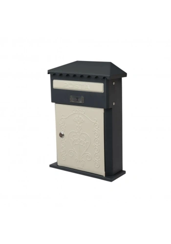 Akşan Ferforje Posta Kutusu Siyah / Krem