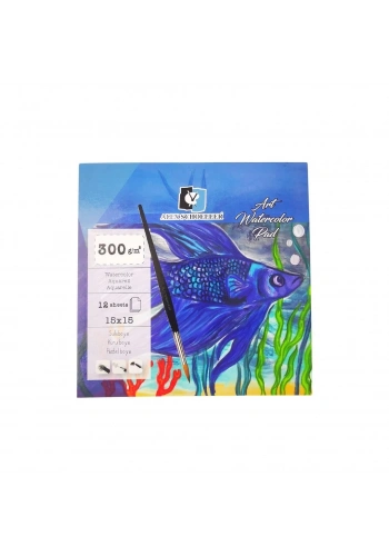 Alex Schoeller Art Sulu Boya Defteri 300gr 15x15cm 12yp