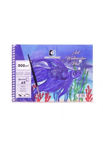 Alex Schoeller Art Watercolour Pad Spiralli Sulu Boya Defteri Blok 300 gr. A5 12 yaprak
