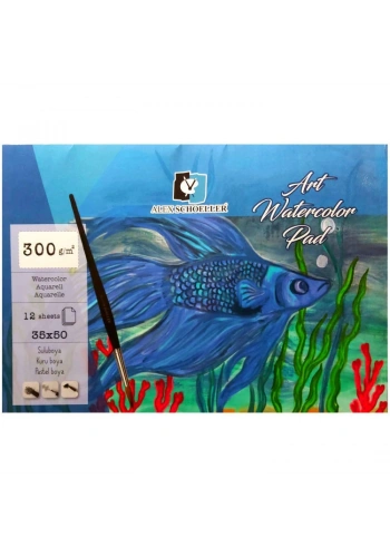 Alex Schoeller Art Watercolour Pad Sulu Boya Defteri Blok 300 gr. 35x50 cm. 12 yaprak