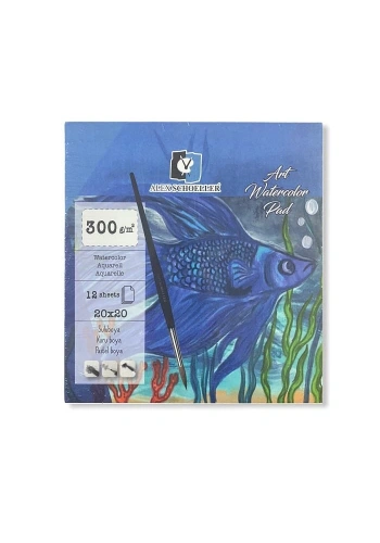 Alex Schoeller Art Watercolour Pad Sulu Boya Defteri Blok 300 gr. 20x20 cm. 12 yaprak