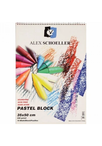 Alex Schoeller Artist Pastel Boya Defteri Fon Blok 220 gr. 35x50 cm. 15 sayfa
