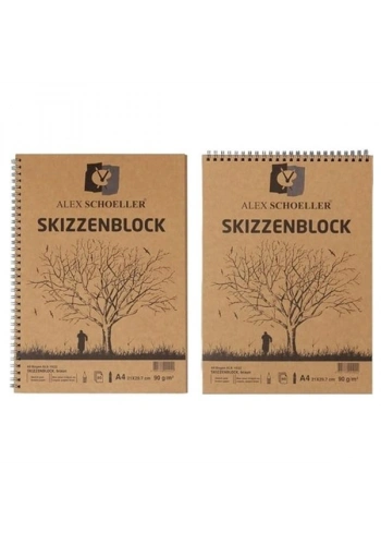 Alex Schoeller Bloknot Spiralli Kraft 60 LI A4 ALX-1022
