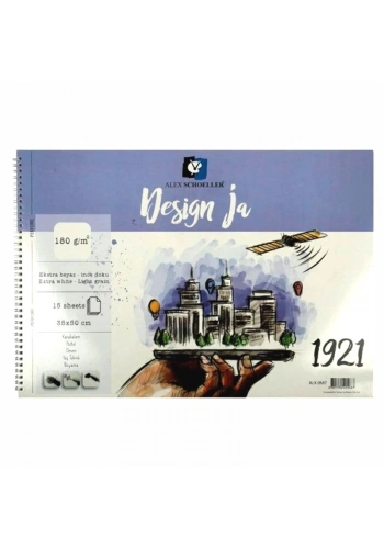 Alex Schoeller Design Ja Eskiz Defteri 180gr 35x50cm 15 Yaprak ALX 0687
