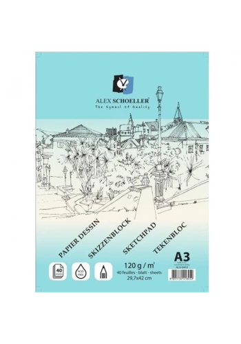 Alex Schoeller Eskiz Blok Defter 120gr A3 40 Yaprak ALX 0452
