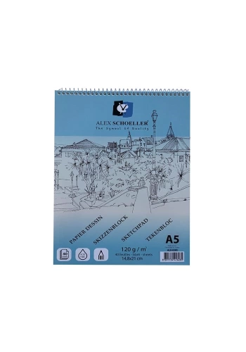 Alex Schoeller Eskiz Blok Defter 120gr A5 40 Yaprak ALX 0285