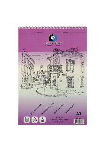 Alex Schoeller Eskiz Blok Defter Spiralli 180gr A3 25yp ALX-7785