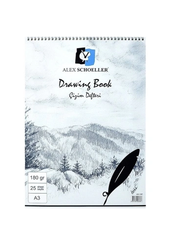 Alex Schoeller Eskiz Defteri 180gr A3 25 Yaprak ALX 1587