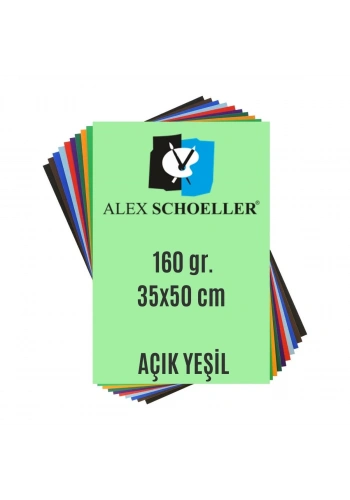 Alex Schoeller Fon Kartonu 160gr 35x50cm 09 Açık Yeşil