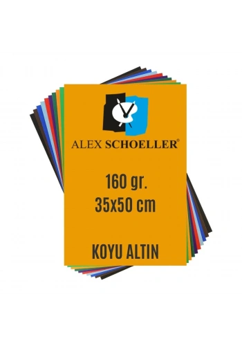 Alex Schoeller Fon Kartonu 160gr 35x50cm 52 Koyu Altın
