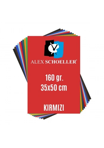 Alex Schoeller Fon Kartonu 160gr 35x50cm 61 Kırmızı