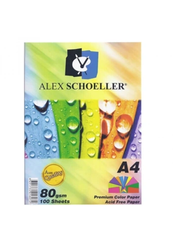 Alex Schoeller Fotokopi Kağıdı Renkli A4 80 Gr.10 Karışık Renk 100Lü (ALX-779)
