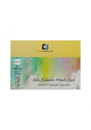 Alex Schoeller Monte Carlo Sulu Boya Defteri Blok 300 gr. A4 10 yaprak