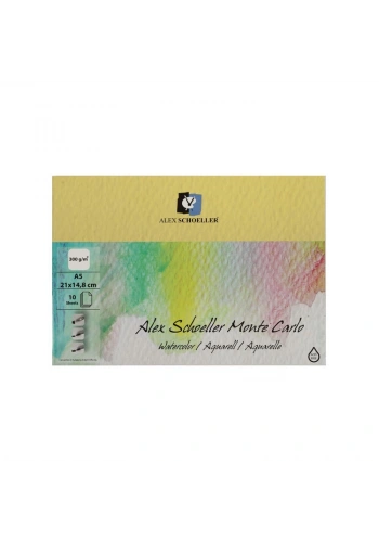 Alex Schoeller Monte Carlo Sulu Boya Defteri Blok 300 gr. A5 10 yaprak