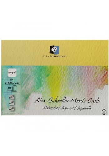 Alex Schoeller Monte Carlo Suluboya Resim Defteri 300gr A4 10 Yaprak ALX 0227