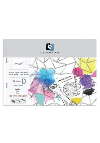 Alex Schoeller Resim Defteri Spiralli 120gr 35x50cm 40 Yaprak ALX 0787