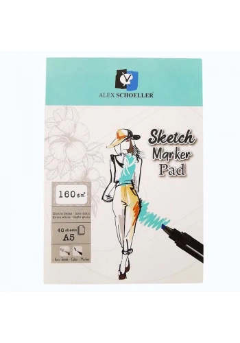 Alex Schoeller Sketch Marker Pad A5 160 GR 40 Lı ALX:943