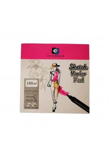 Alex Schoeller Sketch Marker Pad Eskiz Defteri 160gr 15x15cm 40yp