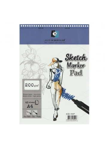 Alex Schoeller Spiralli Sketch Marker Defteri Pad 200 gr. A4 40 yp.
