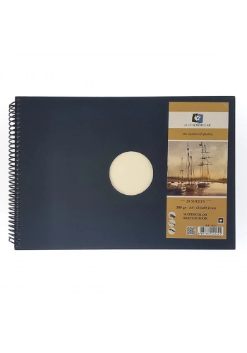 Alex Schoeller Sulu Boya Defteri 300gr A4 20yp Spiralli Sert Kapak