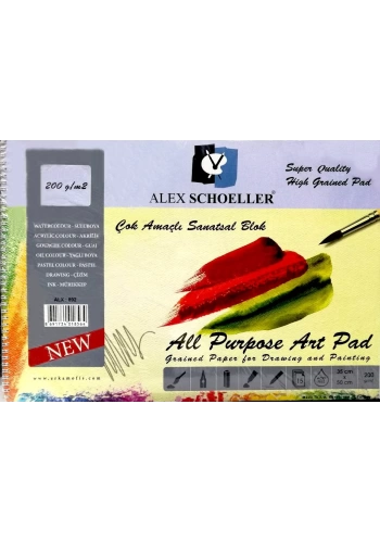 Alex Scholler Çok Amaçlı Çizim Defteri (35x50) 200gr 15syf