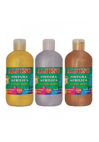Alpino Akrilik Boya Şişe 250 ML Metalik Bronz DV000134