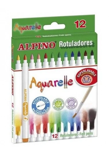Alpino Aquarelle Fırça Uçlu Keçeli Kalem 12 Renk