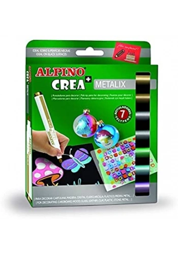 Alpino Crea Metalik Keçeli Kalem 7 Renk Ar-134