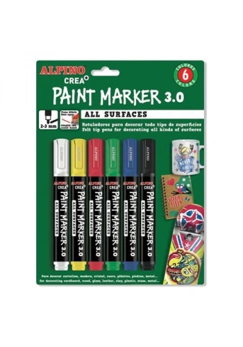 Alpino Crea Paint Marker 6 Renk - AR250