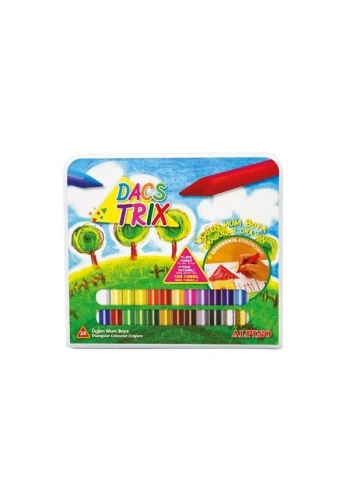 Alpino Dacstrix Üçgen Mum Boya 24 Renk Plastik Çantalı