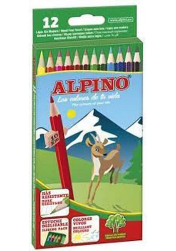 Alpino Kuru Boya 12 Renk Karton Kutu (AL-10654)