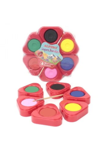 Alpino Super Jumbo Sulu Boya 6 Renk 45 mm. Çap