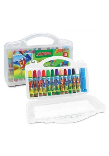Alpino Yağlı Pastel Boya 12 Renk Plastik Çantalı