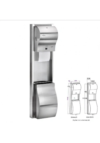 Ankastre Kombine Havlu Makinesi (1 Adet)