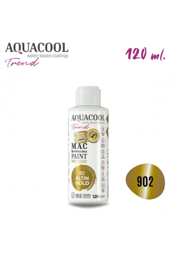 Aquacool Multi Akrilik Boya 120ml 902 Metalik Altın
