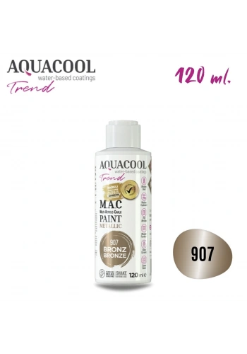 Aquacool Multi Akrilik Boya 120ml 907 Metalik Bronz