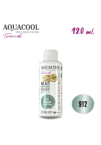 Aquacool Multi Akrilik Boya 120ml 912 Metalik Yeşim